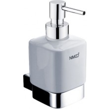 NIMCO KIBO dávkovač tekutého mydla 250 ml, nástenný, chróm/biela