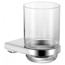 KEUCO MOLL držiak s pohárom, jednoduchý, nástenný, chróm/sklo