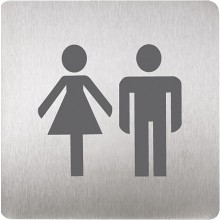 SANELA SLZN44AD piktogram WC muži aj ženy 120x120mm, nerez mat