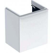 GEBERIT SMYLE SQUARE skrinka pod umývadlo 536x433x617mm, s jednými dverami, závesy vpravo, biela lesk/mat