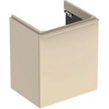 GEBERIT SMYLE SQUARE skrinka pod umývadlo 536x433x617mm, s jednými dverami, závesy vľavo, pieskovosivá lesk/mat