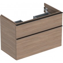 GEBERIT ICON skrinka pod umývadlo 888x476x615mm, závesná, s dvomi zásuvkami, SoftClose, dub/melamín štruktúra dreva