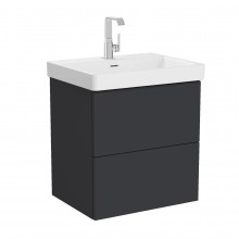 VITRA METROPOLE PURE skrinka s umývadlom 60x67,5x47 cm, 2 zásuvky, s osvetlením, graphite mat