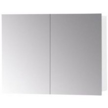 DŘEVOJAS Q GA2 100 zrkadlová skrinka 100x68x14,8 cm, lamino, lesklá biela