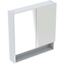 GEBERIT SELNOVA SQUARE zrkadlová skrinka 78,8x85x17,5 cm, drevotrieska, vysoko lesklá biela