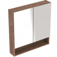 GEBERIT SELNOVA SQUARE zrkadlová skrinka 58,8x85x17,5 cm, drevotrieska, orech hickory