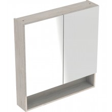 GEBERIT SELNOVA SQUARE zrkadlová skrinka 58,8x85x17,5 cm, drevotrieska, svetlý orech hickory