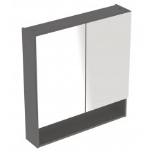 GEBERIT SELNOVA SQUARE zrkadlová skrinka 58,8x85x17,5 cm, drevotrieska, lávová/matný lak