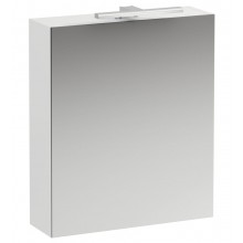 LAUFEN BASE zrkadlová skrinka 60x70x18,5 cm, osvetlenie, s vypínačom a el. zásuvkou, pánty vľavo, MDF, matná biela