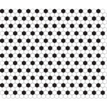 DUNIN HEXAGONIC mozaika 30x26(2,3x2,6)cm, lesk, white black mix