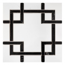 DUNIN LORDY mozaika 30x30cm, lesk, white/black