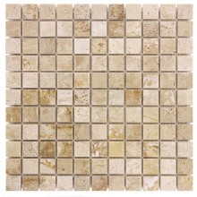 DUNIN TRAVERTINE + EMPERADOR mozaika 30,5x30,5(2,5x2,5)cm, lesk, beige