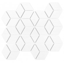 DUNIN ROMBIC mozaika 30,7x26,8(4,8x8)cm, lesk, white