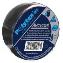 ANTICOR POLYTEX 550 silikónová páska 25mm, 3m, samozvariteľná, čierna