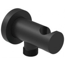 CONCEPT 200 BLACK pripojovacie kolienko G1/2", 64,5mm, s držiakom, okrúhle, čierna