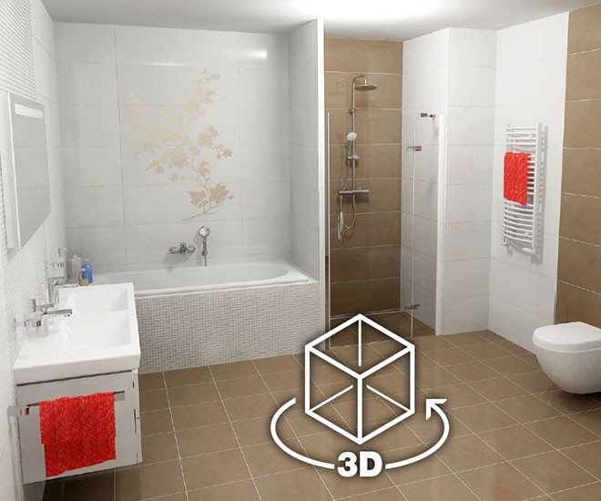 3D panoramatický pohľad na vašu kúpeľňu!