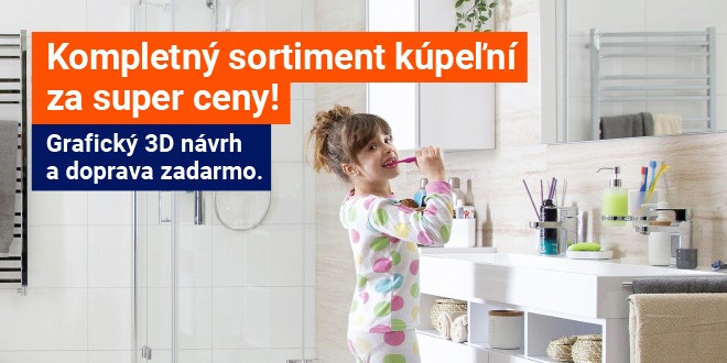 Kúpeľňové vybavenie za super ceny a grafický návrh zadarmo!